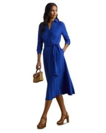 Ralph Lauren Surplice Georgette Midi Dress Bloomingdales at Bloomingdales