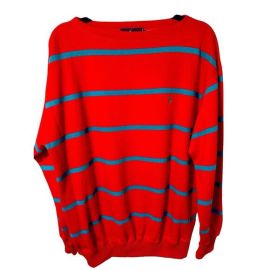 Ralph Lauren Sweaters Vintage Mens Ralph Lauren Sweater Knit Striped Red Cotton Crewneck Large Poshmark at Poshmark