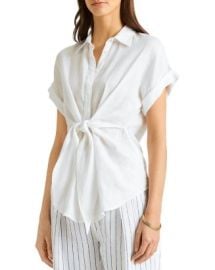 Ralph Lauren Tie Front Linen Shirt   Bloomingdales at Bloomingdales