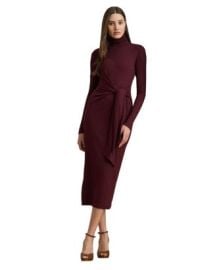 Ralph Lauren Tie Front Turtleneck Dress -Regular amp Petites Bloomingdale39s at Bloomingdales