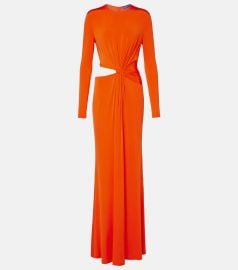 Ralph Lauren Twist front cutout stretch jersey gown at Mytheresa