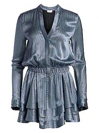 Ramy Brook - Alanis Metallic Stripe A-Line Shirtdress at Saks Fifth Avenue