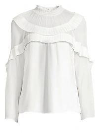 Ramy Brook - Blake Pleated Ruffle Blouse at Saks Fifth Avenue