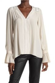 Ramy Brook   Sumner V-Neck Pleated Cuff Blouse   Nordstrom Rack at Nordstrom Rack