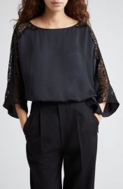 Ramy Brook Alessia Satin Lace Top at Nordstrom