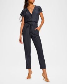 Ramy Brook Aletha Short-Sleeve Jumpsuit at Neiman Marcus