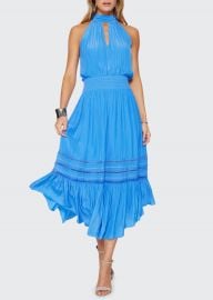 Ramy Brook Annette Midi Halter Dress - at Bergdorf Goodman