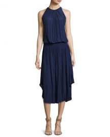 Ramy Brook Audrey Sleeveless Blouson Midi Dress at Neiman Marcus