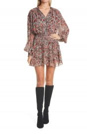 Ramy Brook Blake Print Long Sleeve Minidress   Nordstrom at Nordstrom