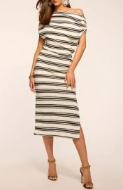 Ramy Brook Chet Stripe One Shoulder Knit Dress at Nordstrom