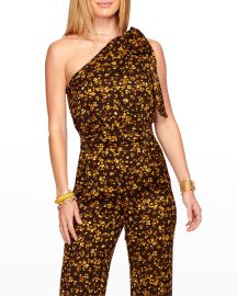 Ramy Brook Chonce One-Shoulder Jumpsuit at Neiman Marcus