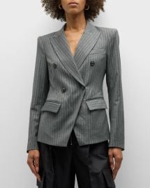 Ramy Brook Collins Metallic Pinstripe Jacket at Neiman Marcus