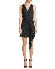 Ramy Brook Desiree Sleeveless Dot Applique Metallic Mini Dress at Neiman Marcus