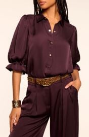 Ramy Brook Dina Matte Satin Bodysuit at Nordstrom