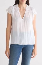 Ramy Brook Hermine Ruffle Trim Top at Nordstrom Rack