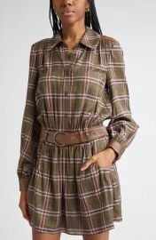 Ramy Brook Jim Belted Metallic Long Sleeve Dress at Nordstrom
