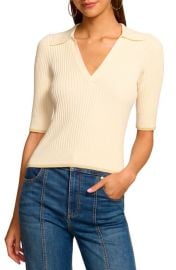 Ramy Brook Kelly Rib Polo Sweater at Nordstrom