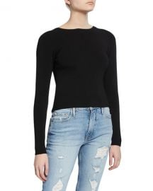 Ramy Brook Lucas Ribbed Lace-Up Top at Neiman Marcus