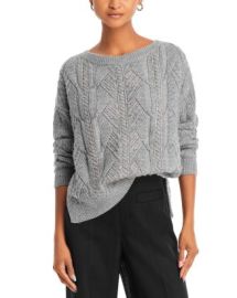 Ramy Brook Lucille Cable Knit Sweater Bloomingdales at Bloomingdales