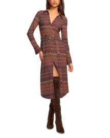 Ramy Brook Lydia Saddle Chevron Shirt Dress Bloomingdales at Bloomingdales