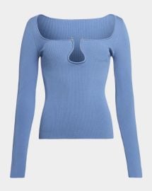 Ramy Brook Lylia Ribbed Wavy U Ring Top at Neiman Marcus