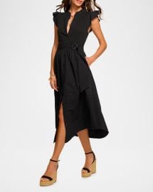 Ramy Brook Odessa Belted Midi Shirtdress at Neiman Marcus