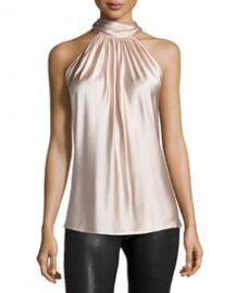 Ramy Brook Paige Halter-Neck Top Blush at Neiman Marcus