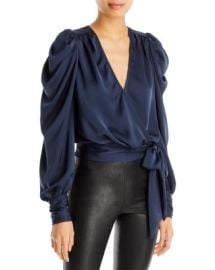 Ramy Brook Pauline Cropped Wrap Top Bloomingdales at Bloomingdales