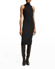 Ramy Brook Regina Sleeveless Midi Turtleneck Dress at Neiman Marcus