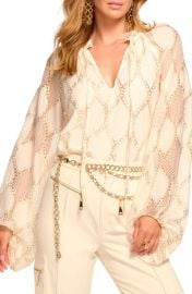 Ramy Brook Ria Metallic Chain Print Top at Nordstrom