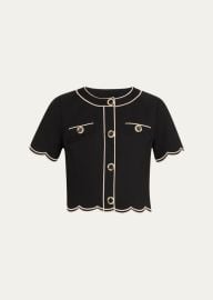 Ramy Brook Sandra Scallop-Trim Top - at Bergdorf Goodman