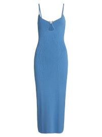 Ramy Brook Sloan U Neck Rib Knit Midi Dress at Saks Fifth Avenue