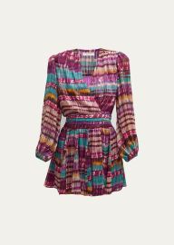 Ramy Brook Stacie Long-Sleeve Mini Dress - at Bergdorf Goodman