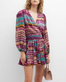 Ramy Brook Stacie Long-Sleeve Mini Dress at Neiman Marcus