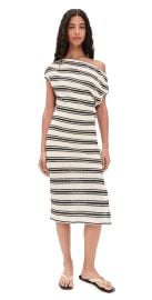 Ramy Brook Stripe Chet Dress Black Stripe XL at Shopbop