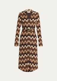 Ramy Brook Swirl Lydia Belted Midi Shirtdress - at Bergdorf Goodman