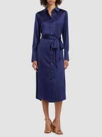 Ramy Brook Victoria Stretch Silk Tie-Waist Shirtdress | Saks Fifth Avenue at Saks Fifth Avenue