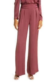 Ramy Brook Wide Leg Silk Pants in Bordeaux  at Nordstrom