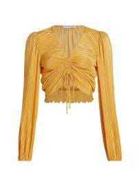 Ramy Brook Yolande Pleated Crop Top at Saks Fifth Avenue