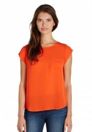 Rancher top in spicy orange at Joie