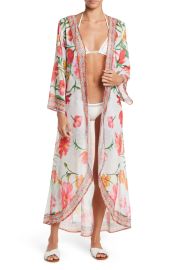 Ranees Floral Print Cover Up Long Duster at Nordstrom Rack