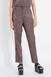 Raquel Allegra Daisies Print Silk Jacquard Jerry Pant at Raquel Allegra