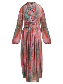 Raquel checked silk crepe de Chine midi dress at Matches