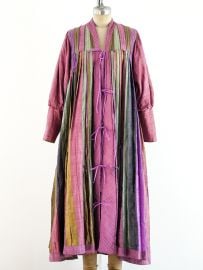 Raw Silk Pleated Caftan at ARCADE