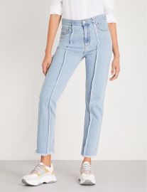 Raw-edged high-rise slim-fit jeans at Selfridges