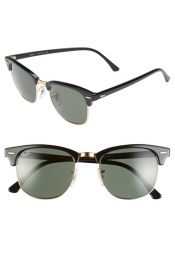 Ray-Ban Clubmaster 51mm Sunglasses in Black at Nordstrom