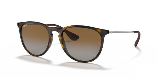 Ray-Ban Erika Classic M 54 - 18 with Brown lenses and Tortoise frame Sunglass Hut at Sunglass Hut