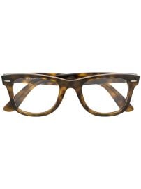 Ray-Ban Wayfarer Tortoiseshell Glasses Brown at Farfetch