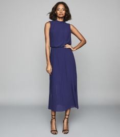 Ray Pleated Dress by Reiss at Reiss