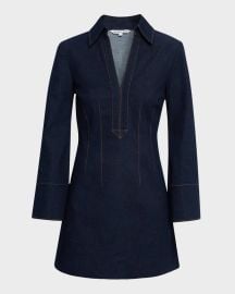 Raymond Long-Sleeve Denim Mini Dress at Neiman Marcus